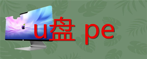 u盘pe怎么安装系统
