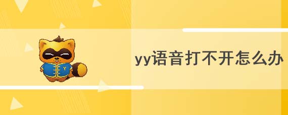 yy语音打不开怎么办
