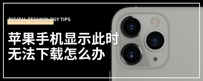 苹果手机显示此时无法下载怎么办