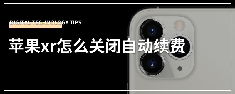 苹果xr怎么关闭自动续费