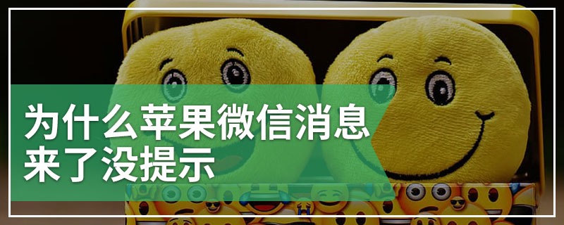 为什么苹果微信消息来了没提示
