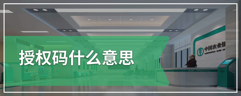 授权码什么意思
