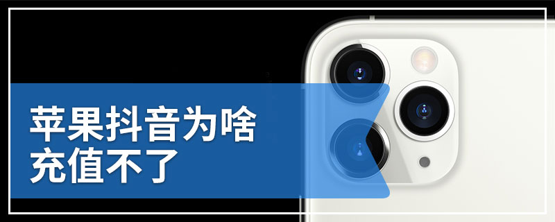 苹果抖音为啥充值不了