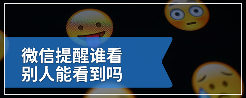 微信提醒谁看别人能看到吗