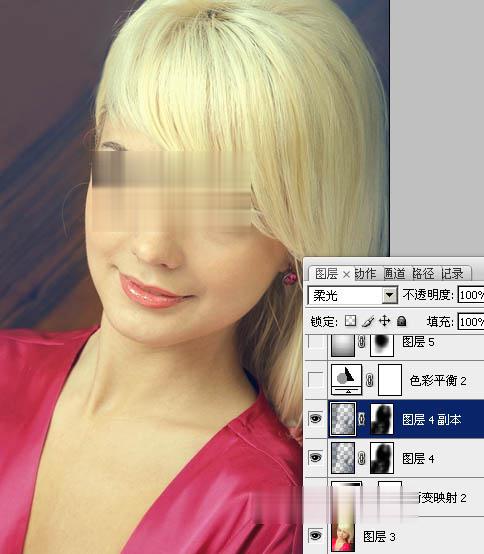 如何用Photoshop打造柔美的暖色美女图片(16)