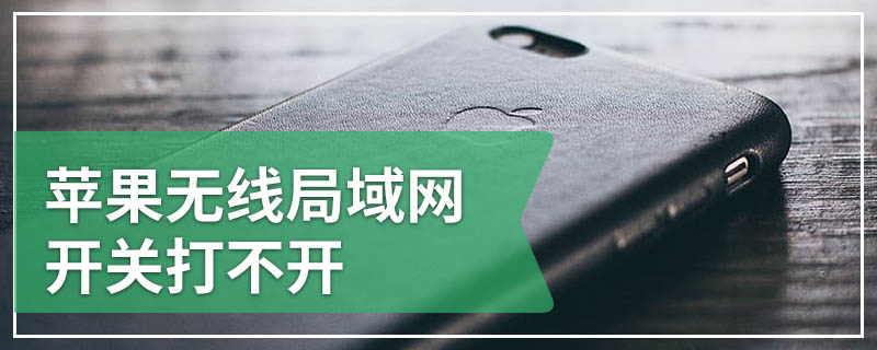 苹果无线局域网开关打不开