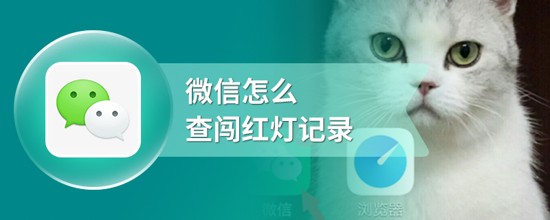 微信怎么查闯红灯记录