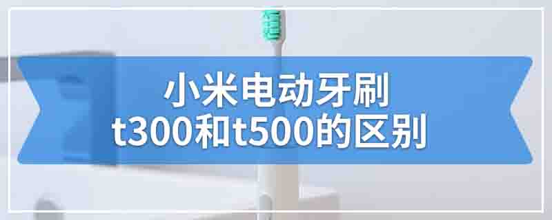 小米电动牙刷t300和t500的区别