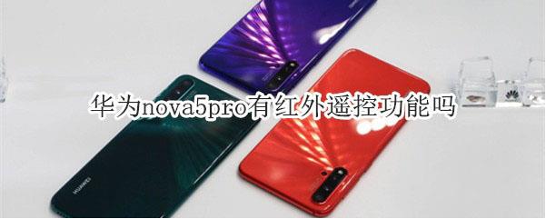 华为nova5pro有红外线吗