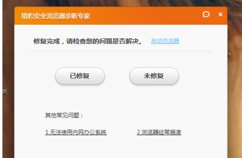 猎豹安全浏览器怎么使用一键修复功能(4)