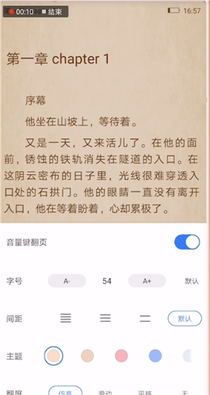 免费追书app怎么设置音量键翻页(1)