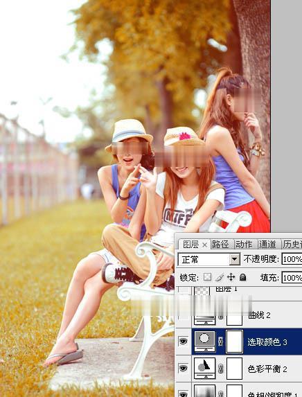photoshop将公园美女调成漂亮的早秋黄褐色教程(26)