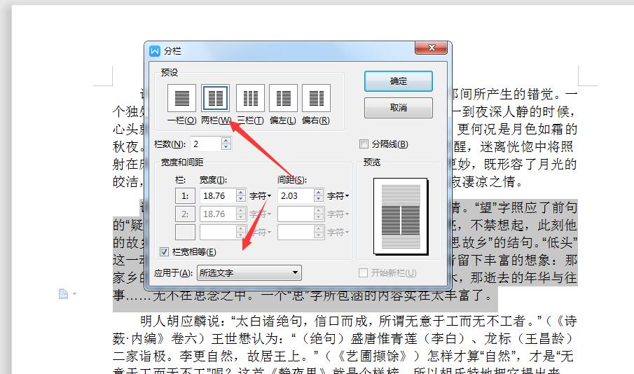 wps2019怎么分栏(3)