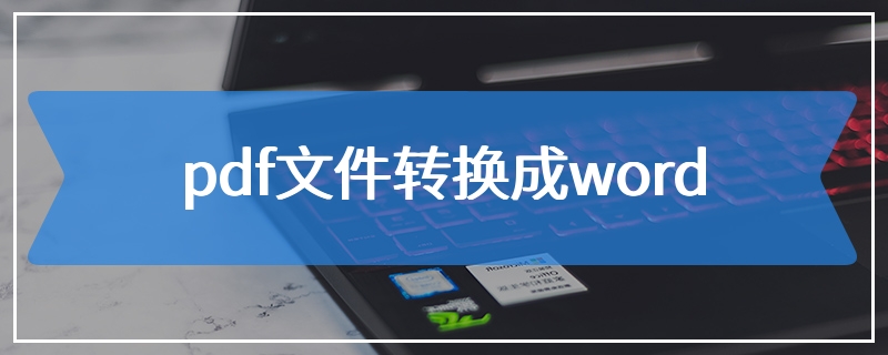 pdf文件转换成word