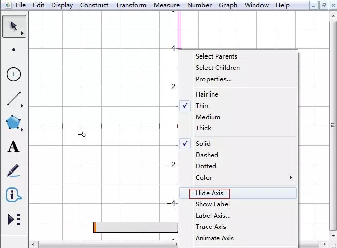 几何画板如何隐藏坐标轴(2)