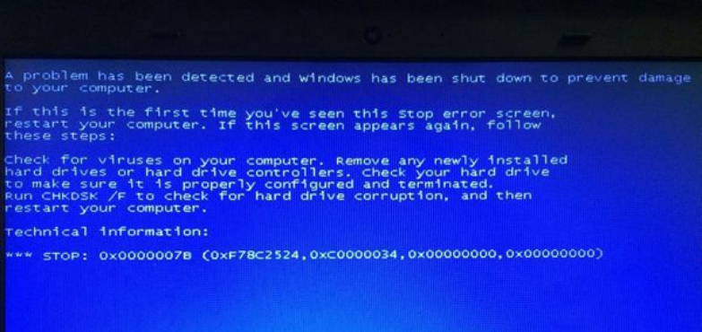 win7启动蓝屏0X0000007B代码的解决方法