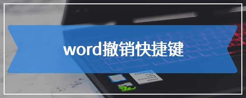 word撤销快捷键