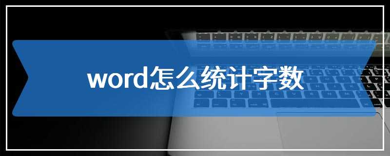 word怎么统计字数