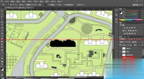 ps怎么给建筑总平面图中的建筑添加阴影(3)