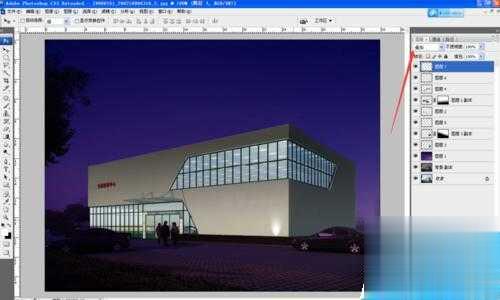 ps将一张白天的室外效果图变夜景效果图的教程(7)