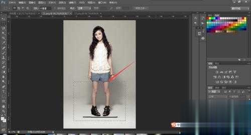photoshop怎么拉长腿(2)