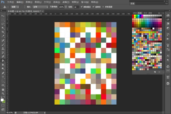 ps制作多彩马赛克(5)