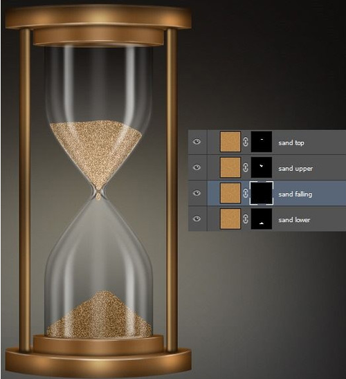 ps怎么创建超写实的金属质感沙漏(70)