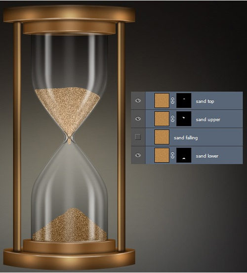 ps怎么创建超写实的金属质感沙漏(69)