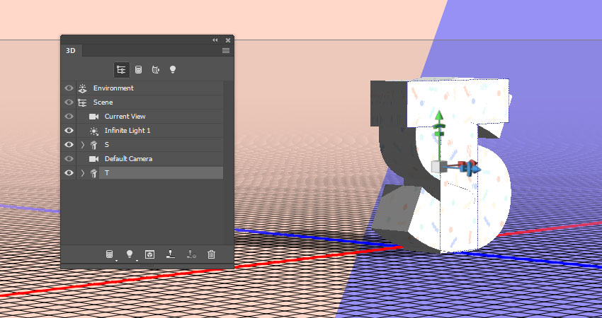 ps怎么创建3d文本(27)