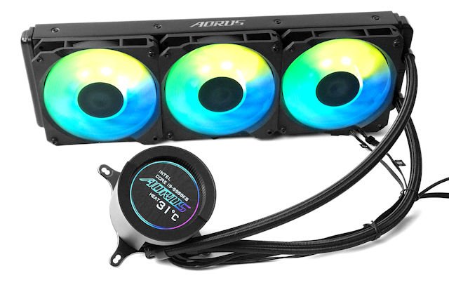 6cm 圆形 LCD、ARGB 风扇 GIGABYTE AORUS Liquid Cooler  AIO 水冷
