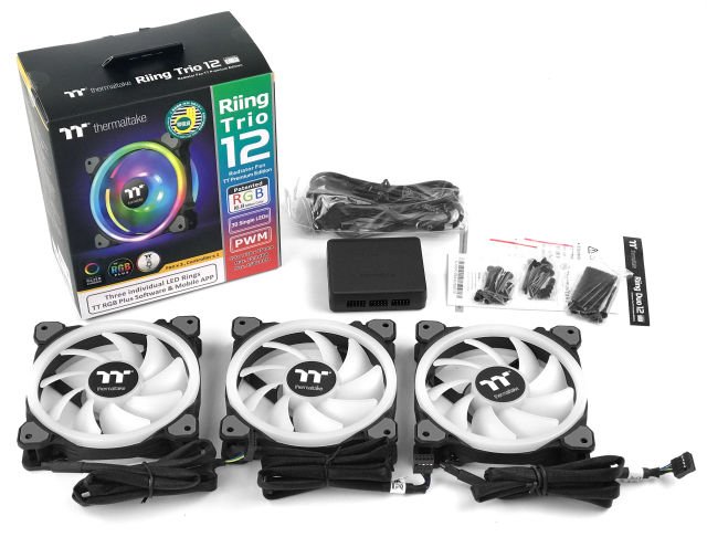 独立三环 ARGB 灯效 !! Thermaltake Riing Trio 12 RGB 风扇