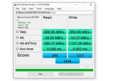 满容量+最快的读写速度 Crucial X8 2TB 外接式SSD开箱评测(11)