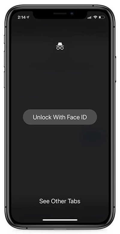 Chrome for iOS 可启用切换无痕模式时以 Face ID 解锁保护隐私