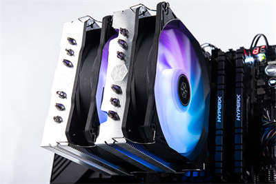 SilverStone Hydrogon D120 ARGB 塔扇开箱测试 / 双塔 6 热管 双 120mm 风扇-S(30)