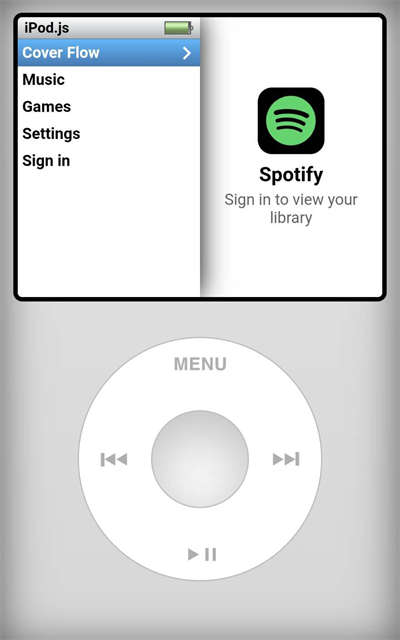 用iPod的Skin收听Spotify或Apple Muisc(1)