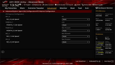 ASUS ROG Maximus XIII Extreme(M13E) 主机板/满版金属装甲强效散热(80)