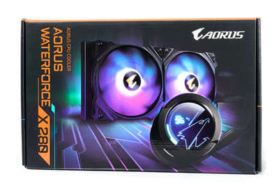 GIGABYTE AORUS WATERFORCE X 280一体式水冷开箱/独家圆形全彩LCD显示萤幕(1)