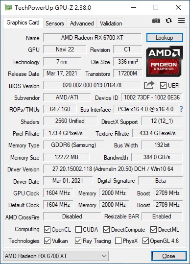 2K 主流！AMD Radeon RX 6700 XT测试报告/不追光就追着RTX 3070打(18)