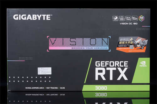 GIGABYTE GeForce RTX 3080 VISION OC 10G开箱测试/主打创作者的崭新显卡定位(1)