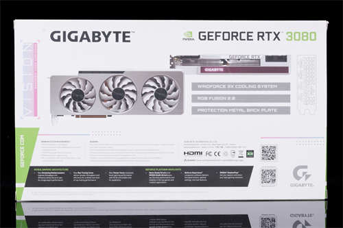 GIGABYTE GeForce RTX 3080 VISION OC 10G开箱测试/主打创作者的崭新显卡定位(2)