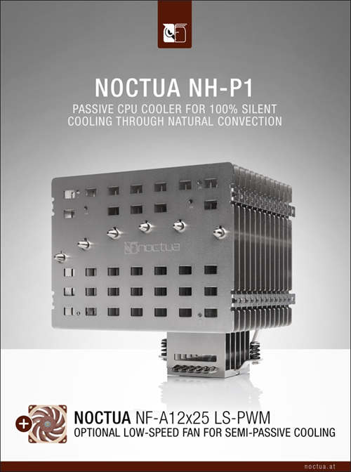 Noctua正式发布NH-P1无风扇散热器：稳压125W i9-11900K烧机