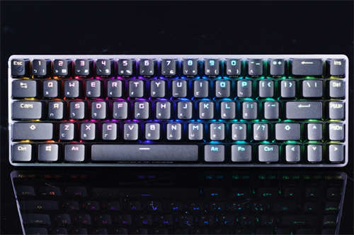 ROG Falchion 65%无线机械键盘开箱/互动式触控条不受限、ROG首款带有灯光的无线键盘(16)