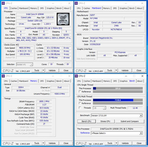 NZXT N7 Z490主机板开箱测试/无光害金属简约风格装甲，创造最有风格的主机板(59)