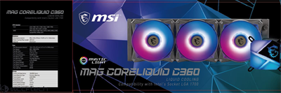 MSI新款MAG CORELIQUID C360 AIO水冷与LGA 1700 Alder Lake CPU插槽完全相容(1)