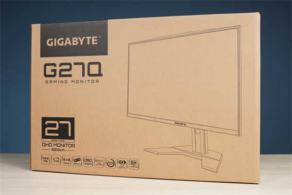 GIGABYTE G27Q电竞显示器/27吋2K画质细腻，超广色域IPS色彩艳丽(1)