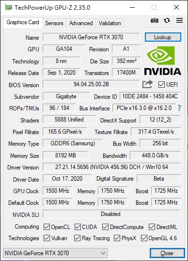 NVIDIA GeForce RTX 3070 创始版测试报告 / 制霸 2K 性价,击败 RTX 2080 Ti-NV(22)