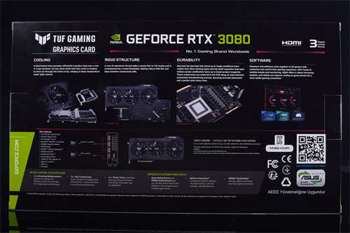 TUF Gaming RTX 3080 O10G GAMING显示卡测试/新TUF标誌设计、新设计散热模组(5)