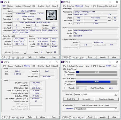 GIGABYTE Z490 AORUS ELITE开箱测试/最平价的Z490 AORUS主机板信仰选择(61)