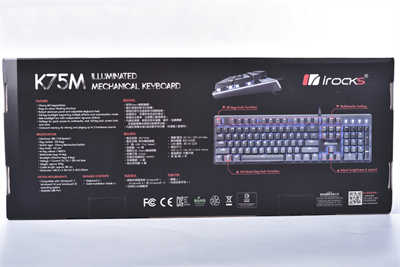 irocks K75M PBT机械式键盘开箱/耐打耐磨PBT双色键帽(2)