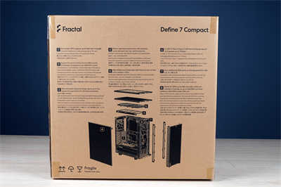 Fractal Design Define 7 Compact机壳开箱试组/ATX主机板空间，北欧极简美学(2)